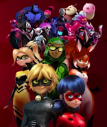 Miraculous ladybug and cat noir