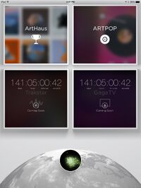 ARTPOP App Main Menu
