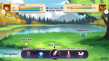 Kin battle screen