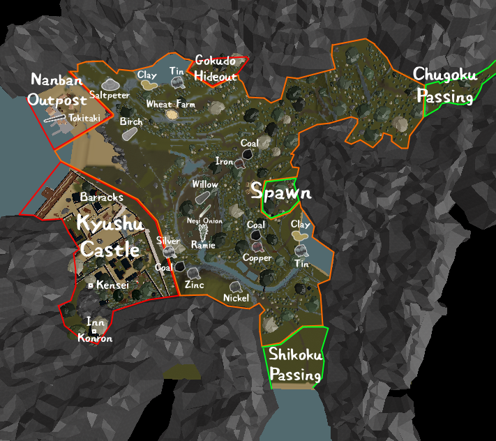 Land of the rising sun roblox map