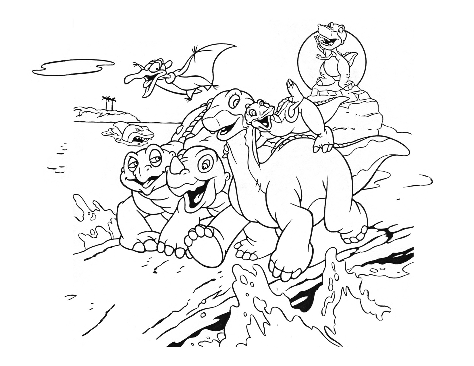 cera coloring pages for children the land before time