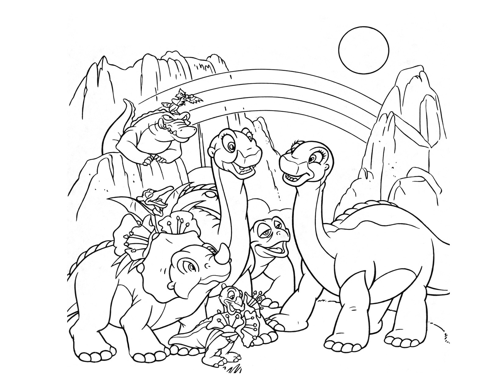 Lovely Land Before Time Characters Coloring Pages Ucoloring