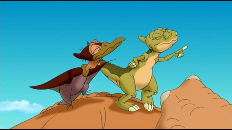 Ducky Le Petit Dinosaure Et La Vallée Des Merveilles Image - Petrie and Ducky Party.jpg | Land Before Time Wiki | FANDOM
