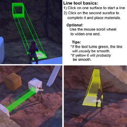 Landmark line tool demo text