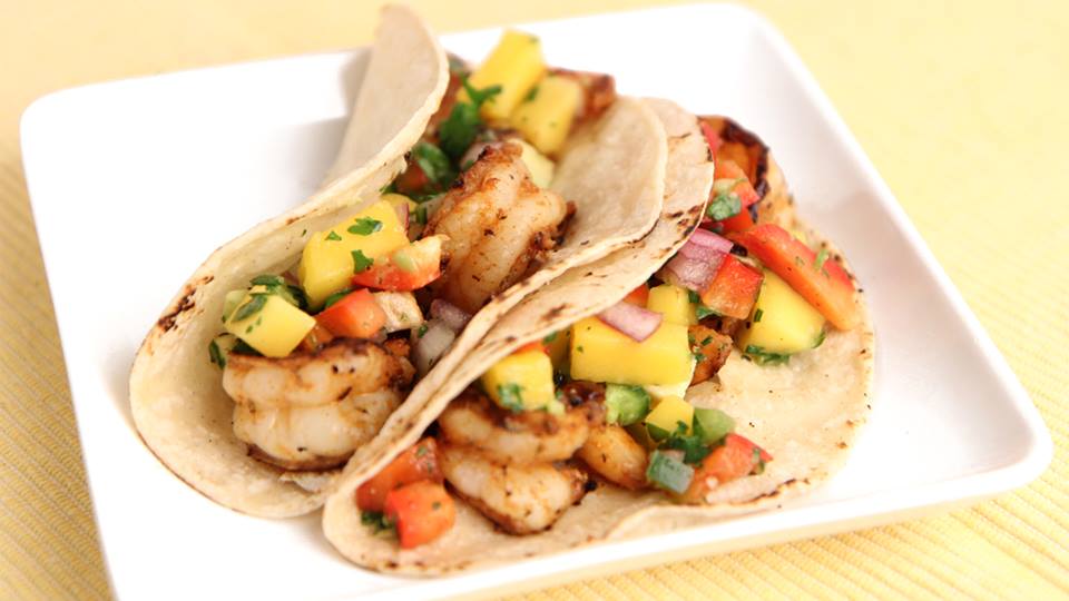 Grilled Jerk Shrimp Tacos with Mango and Avocado Salsa | Laura in the ...