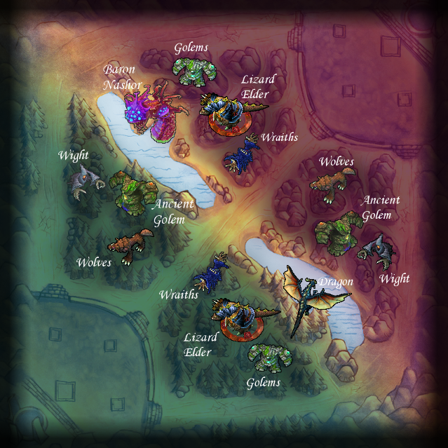 Image Summoners Rift Jungle Map With Monsterspng League Of Legends Wiki Fandom Powered