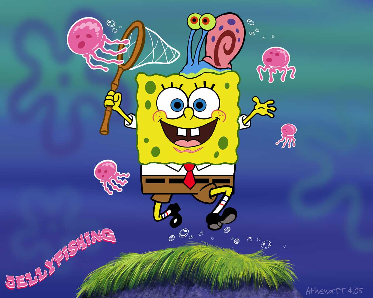 Image Spongebob Jellyfishjpg Left Handed Wiki FANDOM Powered