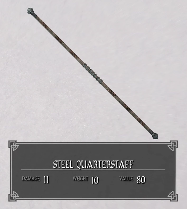 Steel Quarterstaff (Immersive Weapons) Legacy of the Dragonborn deutsch Wiki FANDOM