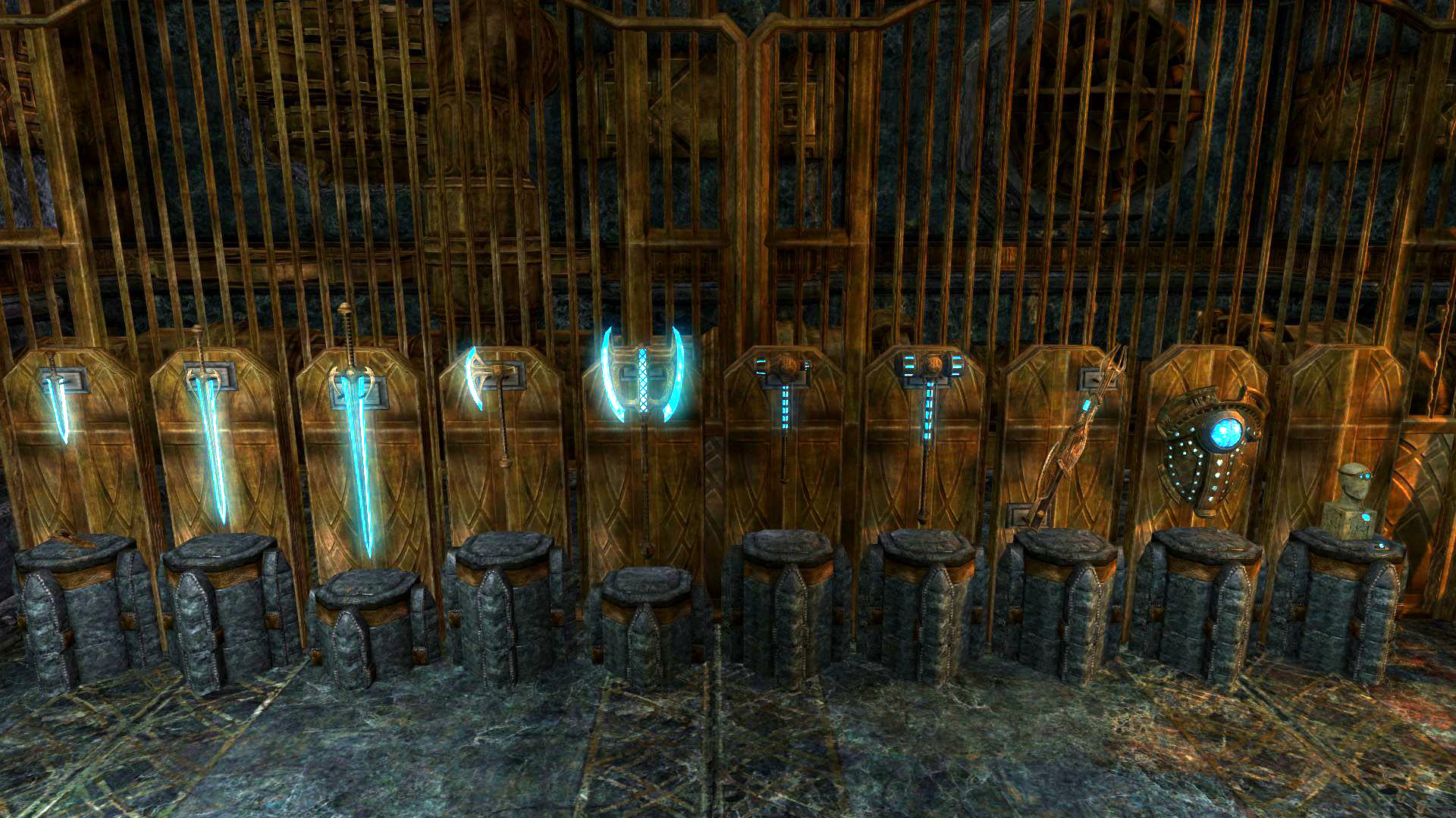 Aetherium Weapons and Armor Compilation Room Legacy of the Dragonborn