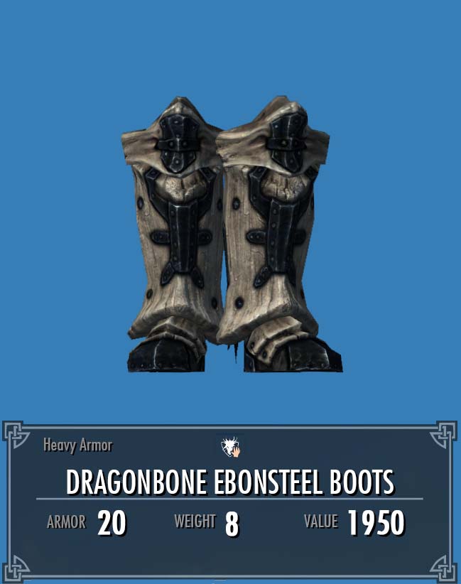 Dragonbone Ebonsteel Boots Legacy Of The Dragonborn Fandom