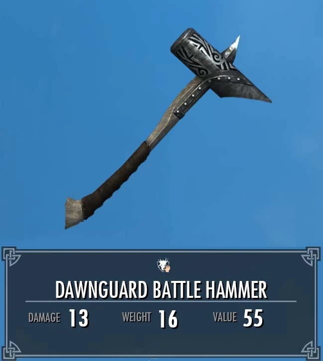 Dawnguard Battle Hammer Legacy of the Dragonborn Fandom