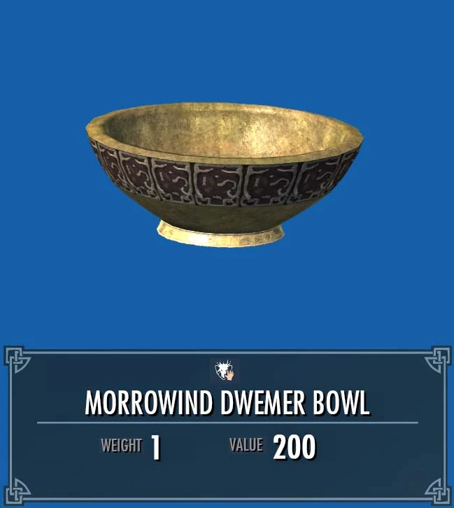 Morrowind Dwemer Bowl Legacy of the Dragonborn FANDOM powered by Wikia