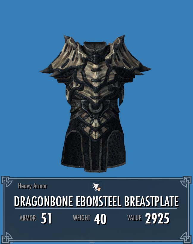 Dragonbone Ebonsteel Breastplate Legacy Of The Dragonborn Fandom