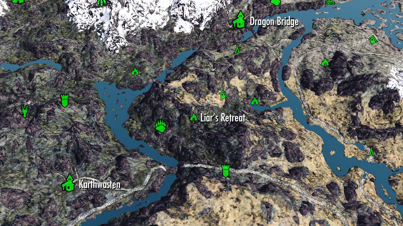 Image - Liars Retreat on map.jpg  Legacy of the Dragonborn  FANDOM 