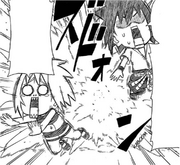 Sasuke faisant jaillir le feu