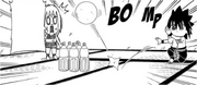 Sasuke ratant son coup de bowling