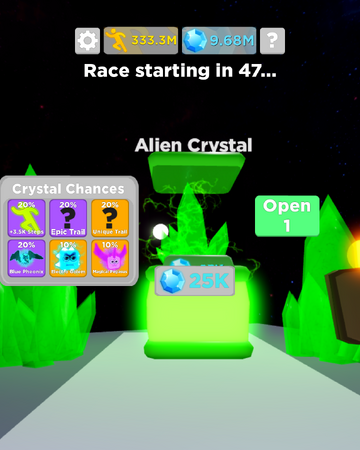 roblox speed simulator x codes wiki Alien Crystal Legends Of Speed Wiki Fandom