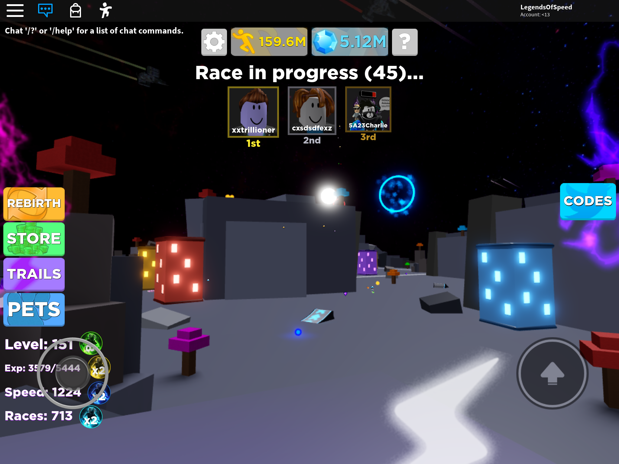 Outer Space Legends Of Speed Wiki Fandom - codes for roblox legend of speed
