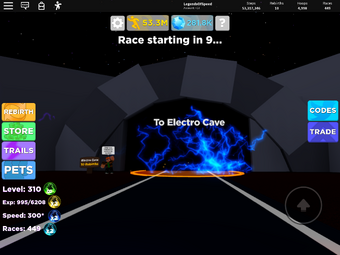 Electro Cave Legends Of Speed Wiki Fandom - all codes for legends of speed in roblox