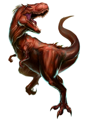 dinosaur with devil horns