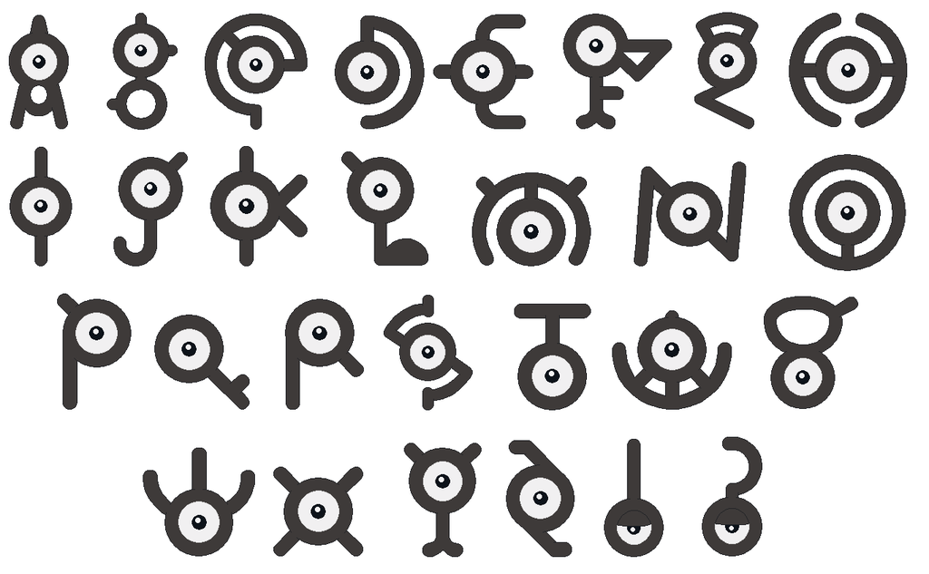 Unown Evolution Chart