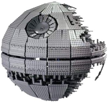 size of lego death star