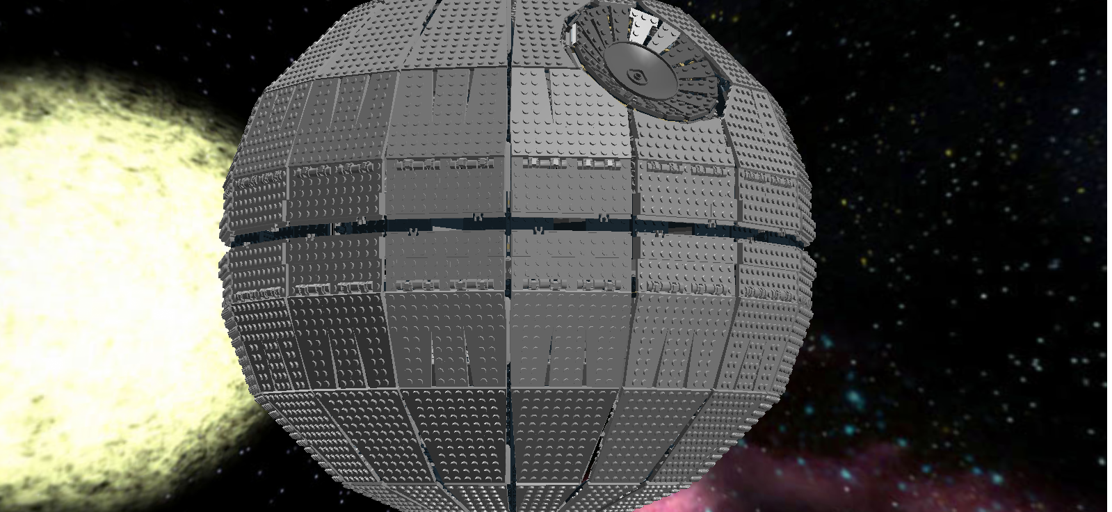 size of lego death star