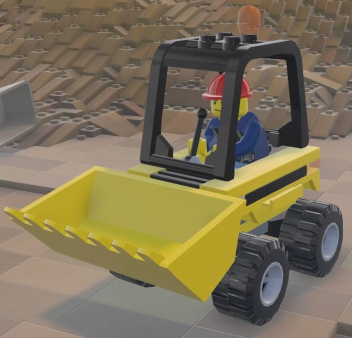 lego yellow digger