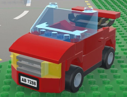lego city red car