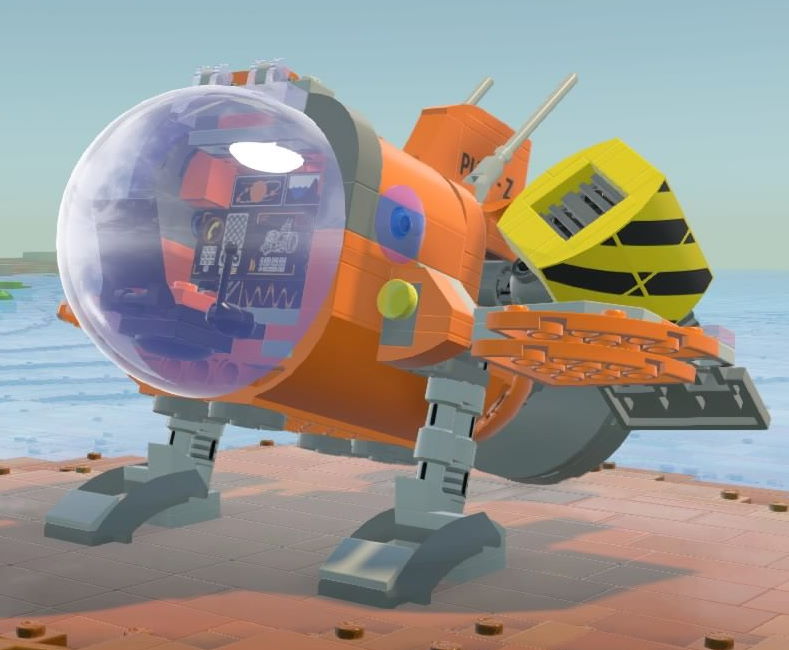 lego orange spaceship