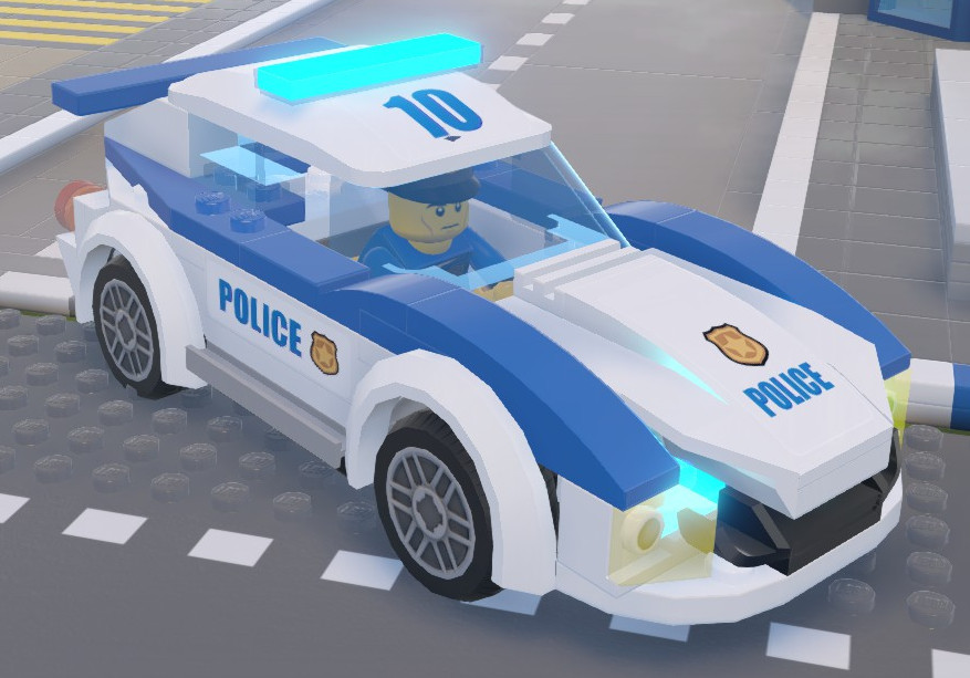 black lego police car