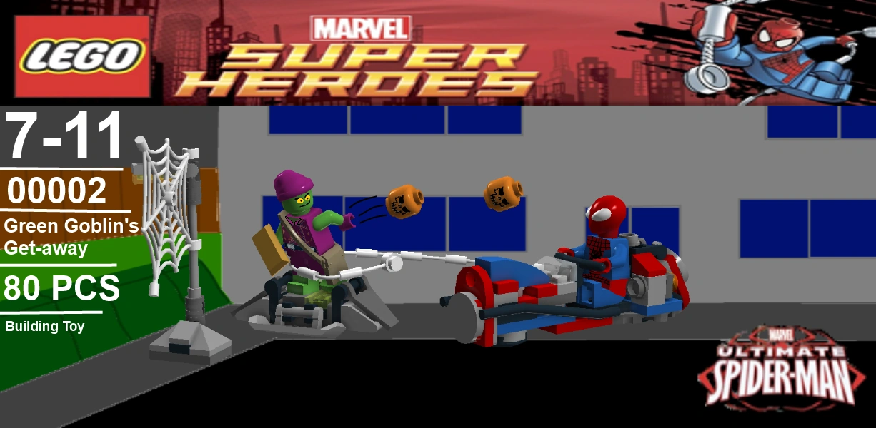 lego spiderman green goblin set
