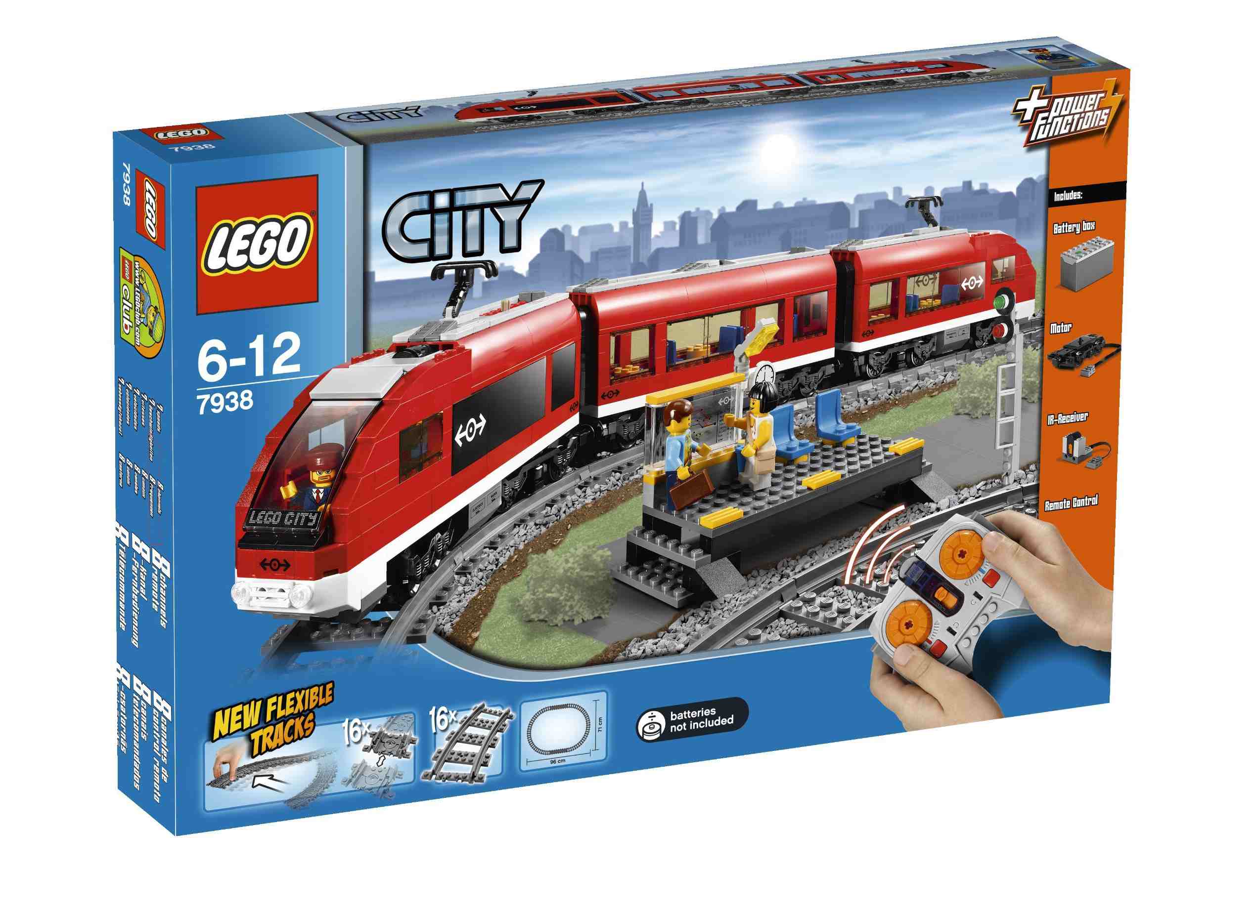 lego white passenger train