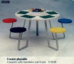 round lego table with chairs