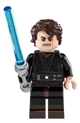 Lego Star Wars Minifigure body Torso Anakin Skywalker JEDI Minifig Part 7113