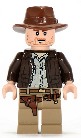 Minifig LEGO 7682 Torso Suit with 2 Buttons and White Tie Pattern Black
