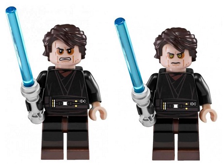 LEGO ANAKIN SKYWALKER STAR WARS MINIFIGURE Freckles FLESH HEAD