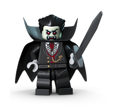 Lego Dracula Vampire Head x 1 White Dual Sided for Minifigure