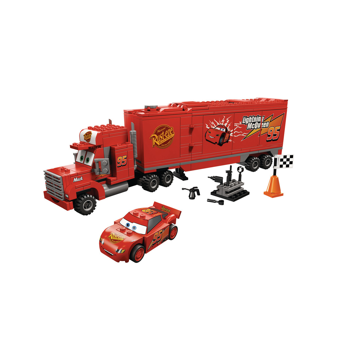 lego lightning mcqueen mack truck