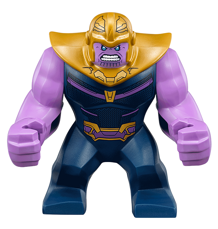 lego thanos minifigure with infinity stones