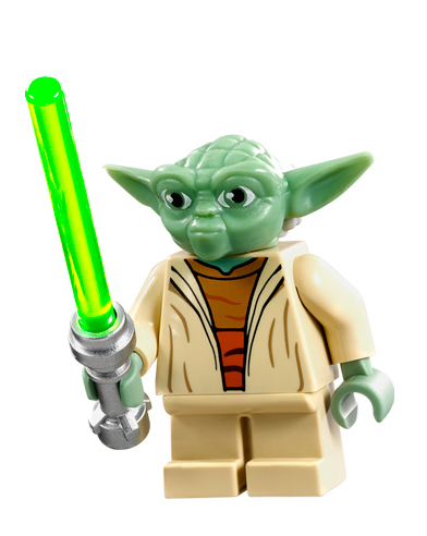 LEGO NEW Yoda Minifigure Star Wars Olive Rebel Jedi Green Lightsaber 75142 75168
