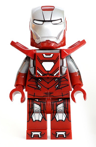 lego iron man silver