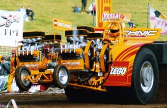 tractor pulling lego