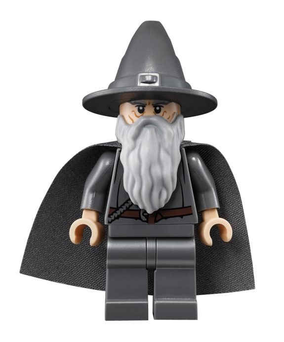 LEGO NEW GANDALF THE GREY MINIFIGURE HAT CAPE STAFF LORD OF THE RINGS LOTR