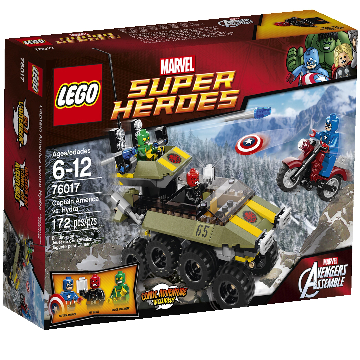 captain america motorcycle lego set