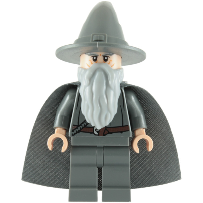 LEGO NEW GANDALF THE GREY MINIFIGURE HAT CAPE STAFF LORD OF THE RINGS LOTR