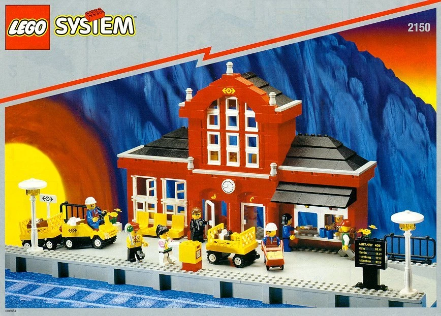 lego yellow train station