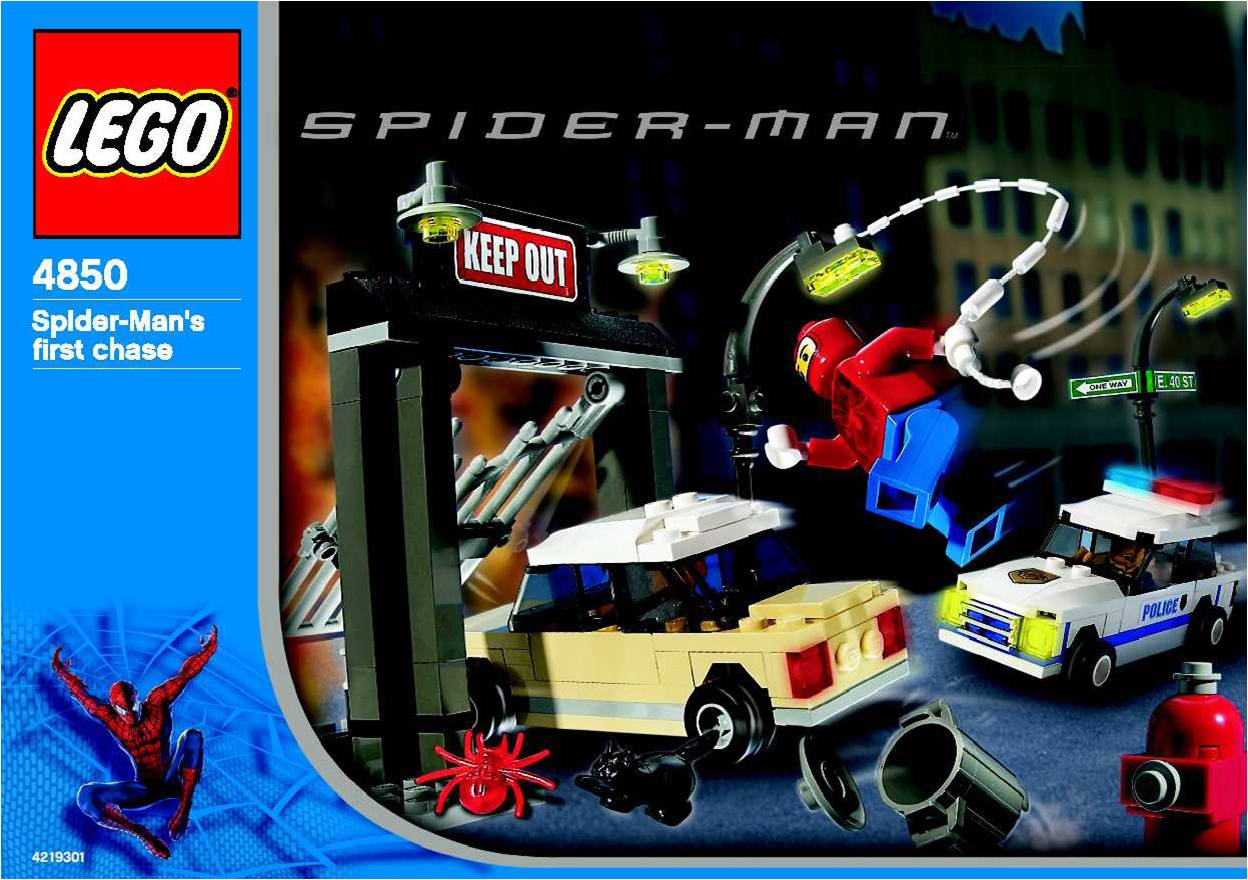 spiderman lego car chase