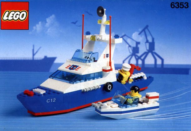 lego police boat vintage