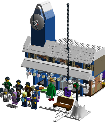 Custom Winter Village Train Station Brickipedia Fandom